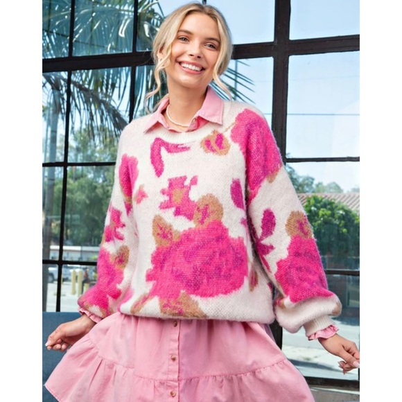 🌸 Floral Sweater 🌸 - Picture 3 of 4